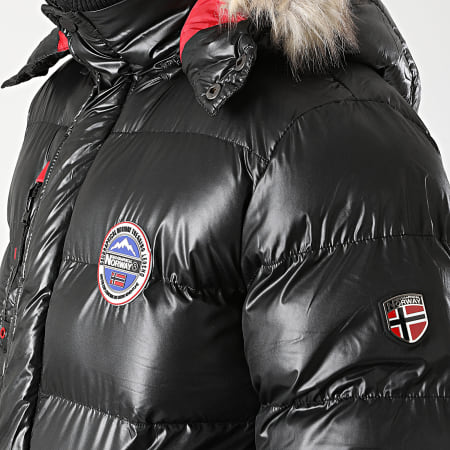 Geographical Norway Doudoune Capuche Fourrure Bugs Noir Ryses