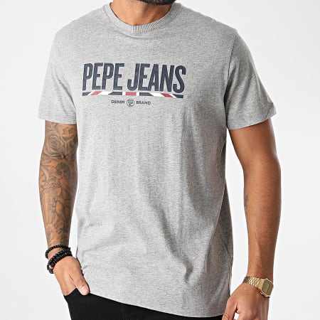 Pepe Jeans - Tee Shirt Brenton PM507453 Gris Chiné