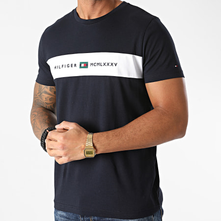 Tommy Hilfiger - Tee Shirt New Logo 8795 Bleu Marine