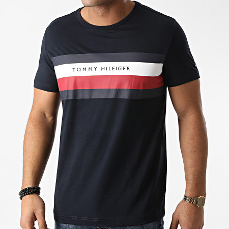 Tommy Hilfiger - Tee Shirt Stripe 5318 Bleu Marine