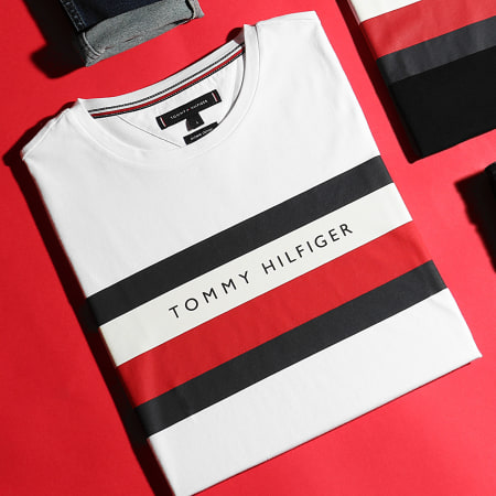 Tommy Hilfiger - Tee Shirt Stripe 5318 Blanc