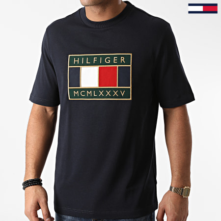 Tommy Hilfiger - Tee Shirt Global Flag Relaxed 5332 Bleu Marine
