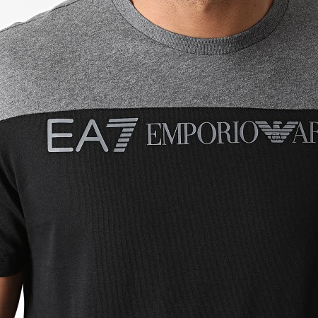 EA7 Emporio Armani - Tee Shirt 6HPT53-PJT3Z Noir Gris Anthracite Chiné