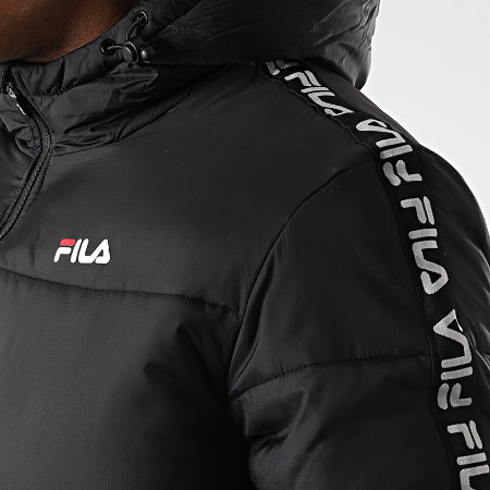 Fila Doudoune Capuche A Bandes Tanner 687887 Vert Kaki Noir