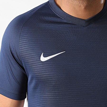 Nike - Tee Shirt Col V Dri-FIT Bleu Marine Rouge