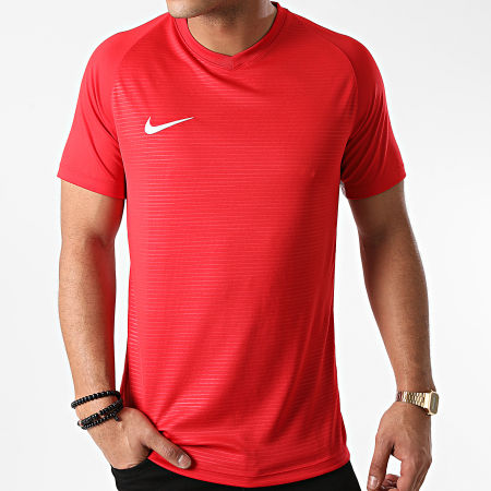 Nike - Tee Shirt Col V Dri-FIT Rouge