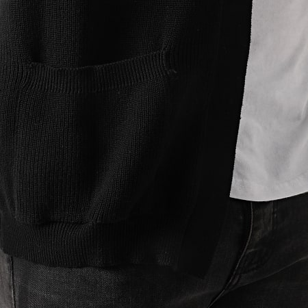 Classic Series - Cardigan in maglia con cappuccio nero