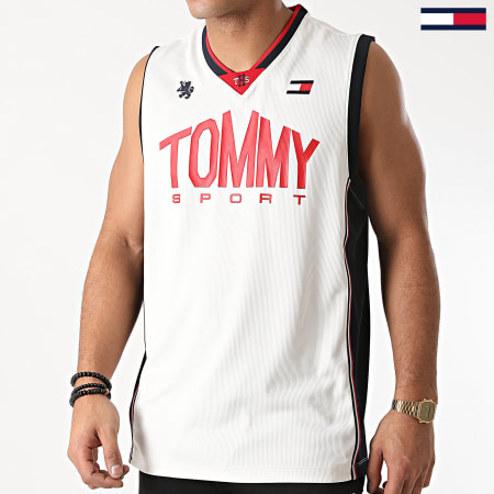 Tommy Hilfiger - Débardeur Basketball Iconic 0501 Blanc Cassé