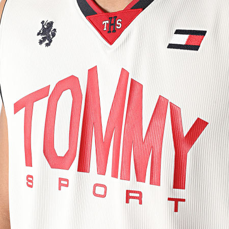Tommy Hilfiger - Débardeur Basketball Iconic 0501 Blanc Cassé