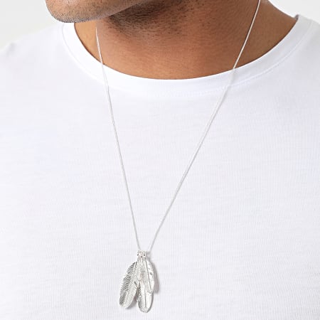 Chained And Able - Pendentif Feather Bunch NA17022 Argenté