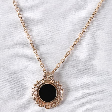 Chained And Able - Collier Crest Onyx Doré