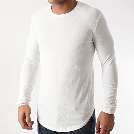 Frilivin - Tee Shirt Manches Longues Oversize U2151 Blanc