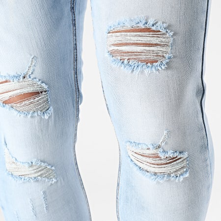 LBO - Jeans ajustados con rasgaduras B72175AH2 Lavado de mezclilla