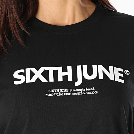 Sixth June - Robe Tee Shirt Femme W32718EDR Noir