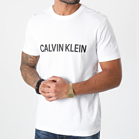 Calvin Klein - Tee Shirt Mesh Logo Box 6490 Blanc