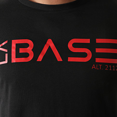 La Base - Tee Shirt Logo Noir Rouge