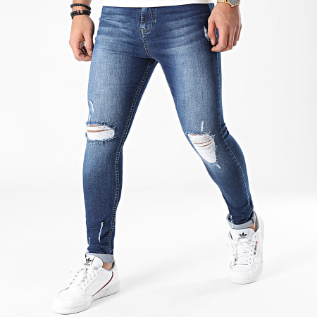 LBO - Jeans Super Skinny Fit Destroy 1453 Denim Blu Scuro
