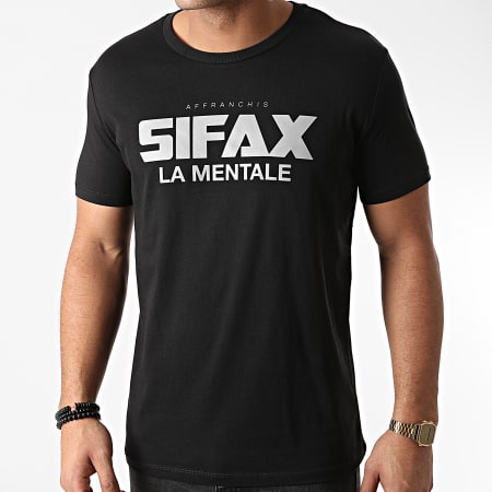 Sifax - Camiseta negra reflectante en el pecho