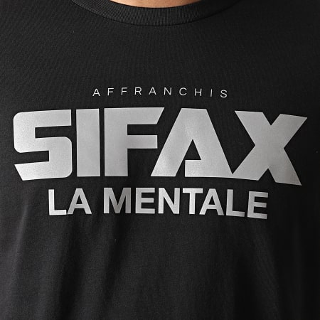 Sifax - Camiseta negra reflectante en el pecho