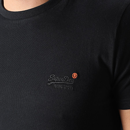 Superdry - Camiseta bordada vintage OL M1010206A negra