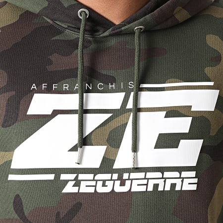 Zeguerre - Sweat Capuche ZE Camouflage Vert Kaki