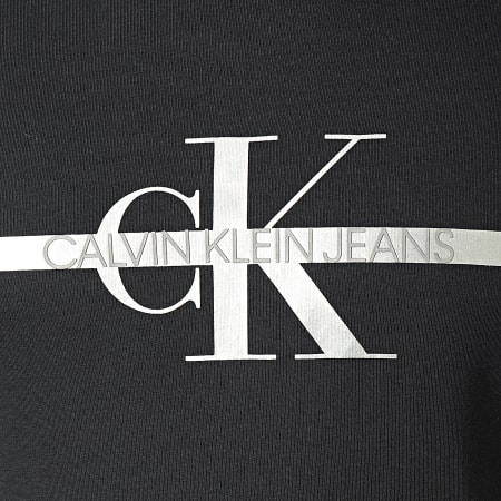 Calvin Klein - Tee Shirt Seasonal Gold Monogram 7068 Noir Argenté
