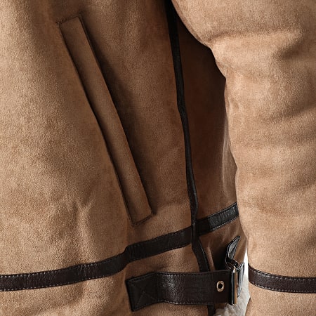 Frilivin Blouson Bombardier Col Mouton QQ619 Marron Clair Ryses