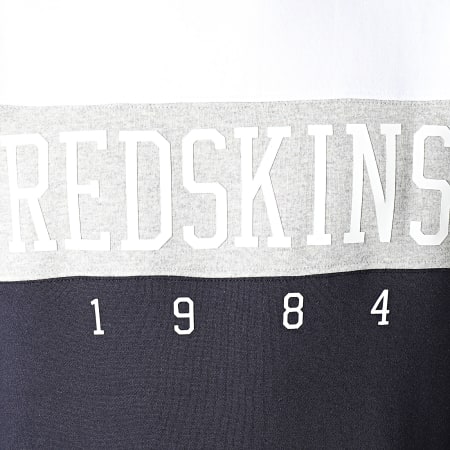 Redskins - Sweat Crewneck Tricolore Fouga Skyline Bleu Marine Gris Chiné Blanc