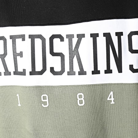 Redskins - Sweat Crewneck Tricolore Fouga Skyline Vert Kaki Noir Blanc