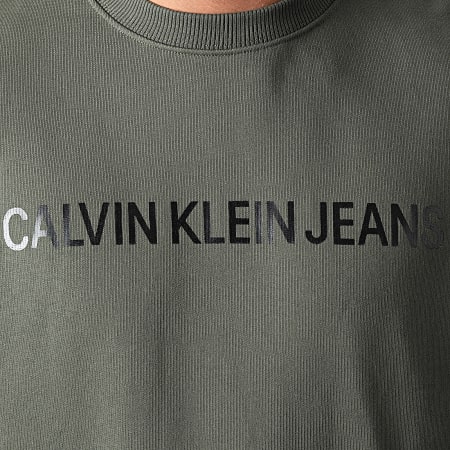 Calvin Klein - Sweat Crewneck Institutional Logo 7758 Vert Kaki