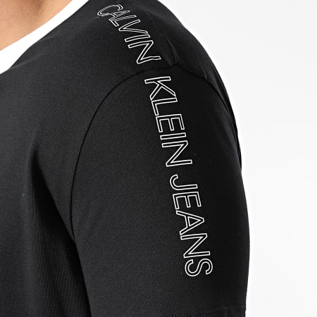 Calvin Klein - Tee Shirt Outline Logo Shoulder 6456 Noir