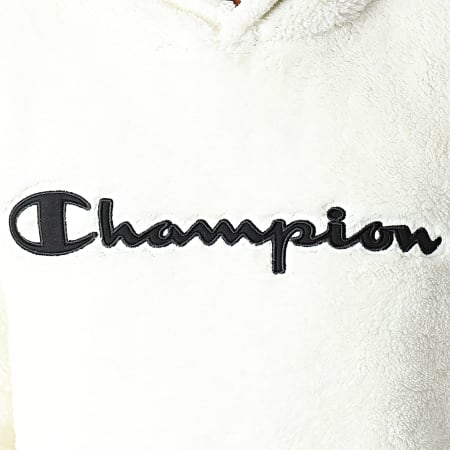 Champion - Sweat Capuche Polaire Fourrure 214973 Blanc