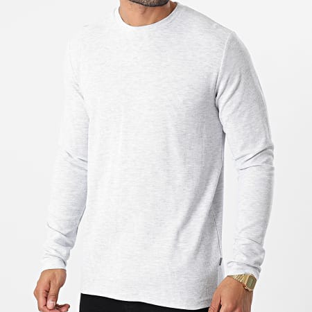 Solid - Tee Shirt Manches Longues 21104515 Gris Chiné