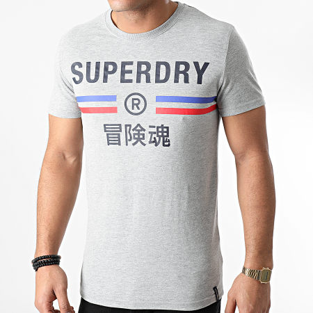 Superdry - Tee Shirt Vintage Sport M1010581A Gris Chiné