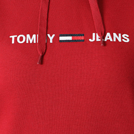 Tommy Jeans - Sweat Capuche Femme Linear Logo 8972 Rouge