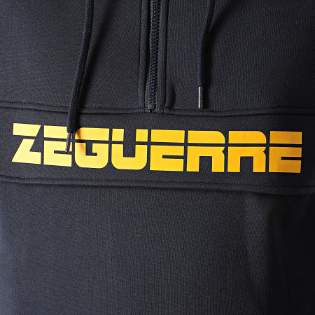 Zeguerre - Sudadera Zeguerre Outdoor con cuello con cremallera azul marino