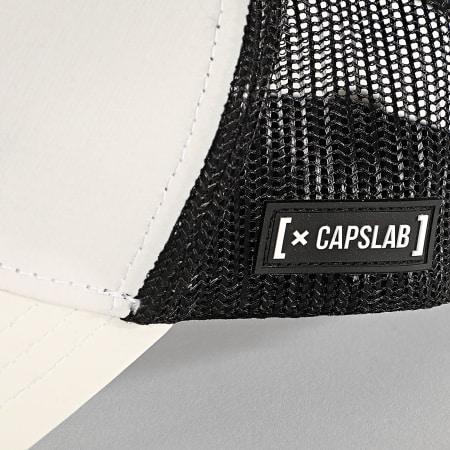 Capslab - Casquette Trucker Réfléchissant Blanc Noir