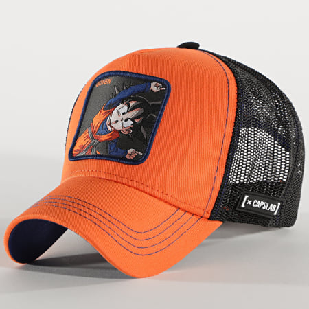 Capslab - Casquette Trucker Goten Orange Noir