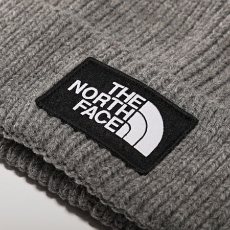 The North Face - Bonnet Logo Box Cuff Gris Chiné