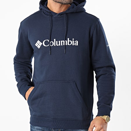 Columbia - CSC Felpa con cappuccio Basic Logo 1681664 blu navy