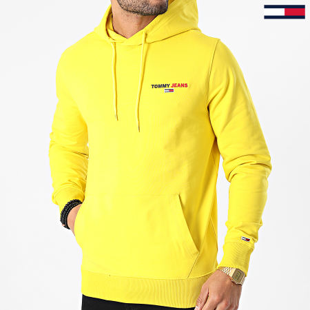 Tommy Jeans - Sweat Capuche Tommy Chest Graphic 8730 Jaune