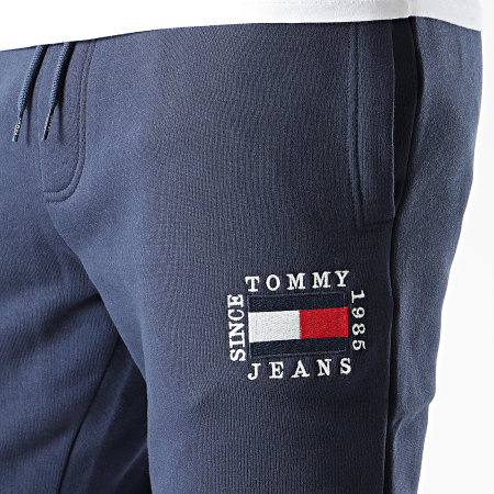 Tommy Jeans - Pantalon Jogging Slim Box Flag 1017 Bleu Marine