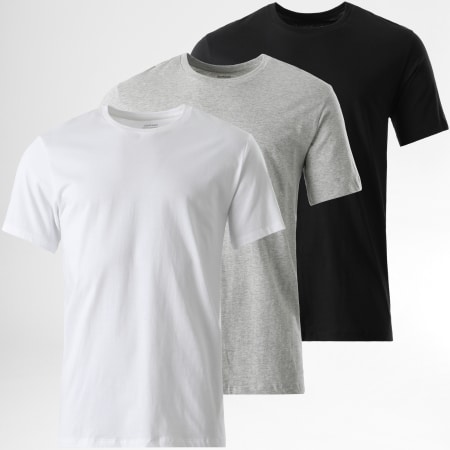 Calvin Klein - Lot De 3 Tee Shirts 4011E Blanc Gris Chiné Noir