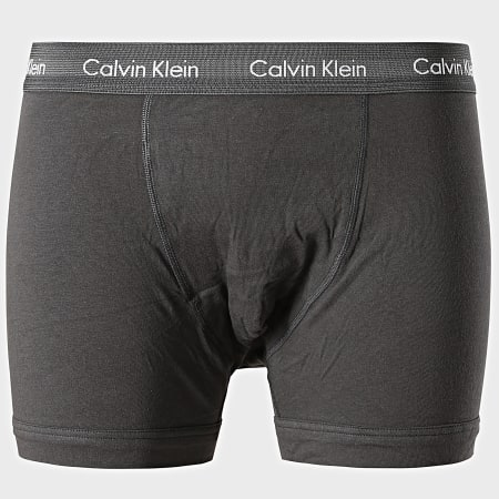 Calvin Klein - Lot De 3 Boxers Cotton Stretch U2662G Noir Gris Anthracite Saumon