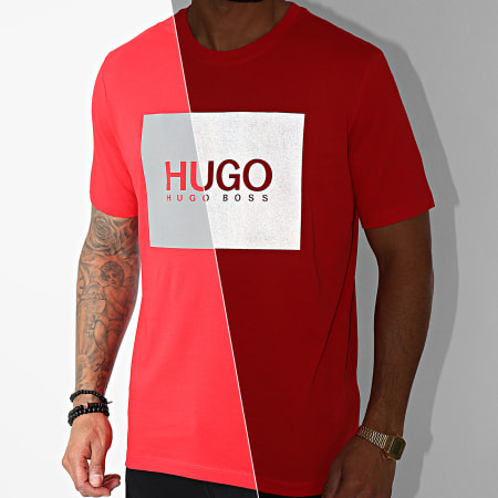 HUGO - Tee Shirt Dolive 211 50442929 Rouge Réfléchissant