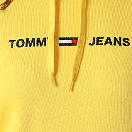 Tommy Jeans - Sweat Capuche Femme Linear Logo 8972 Jaune