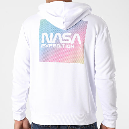 NASA - Sudadera Con Capucha Gradient Block Back Blanco