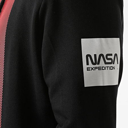 NASA Sweat Capuche Red Block Noir