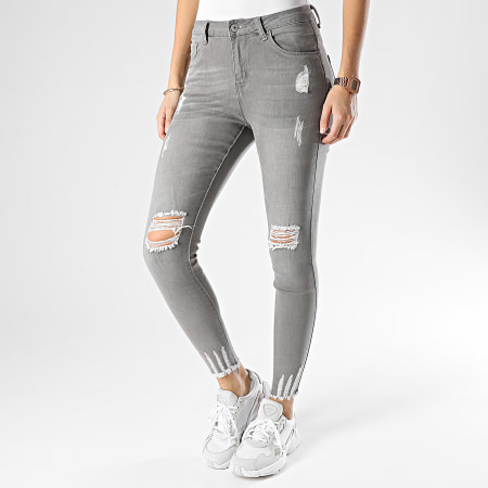 Girls Outfit - Jean Skinny Femme A1091 Gris