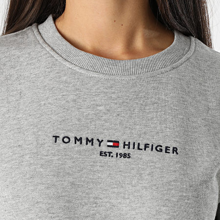 Tommy Hilfiger - Felpa donna Essential 8220 a girocollo, grigio erica